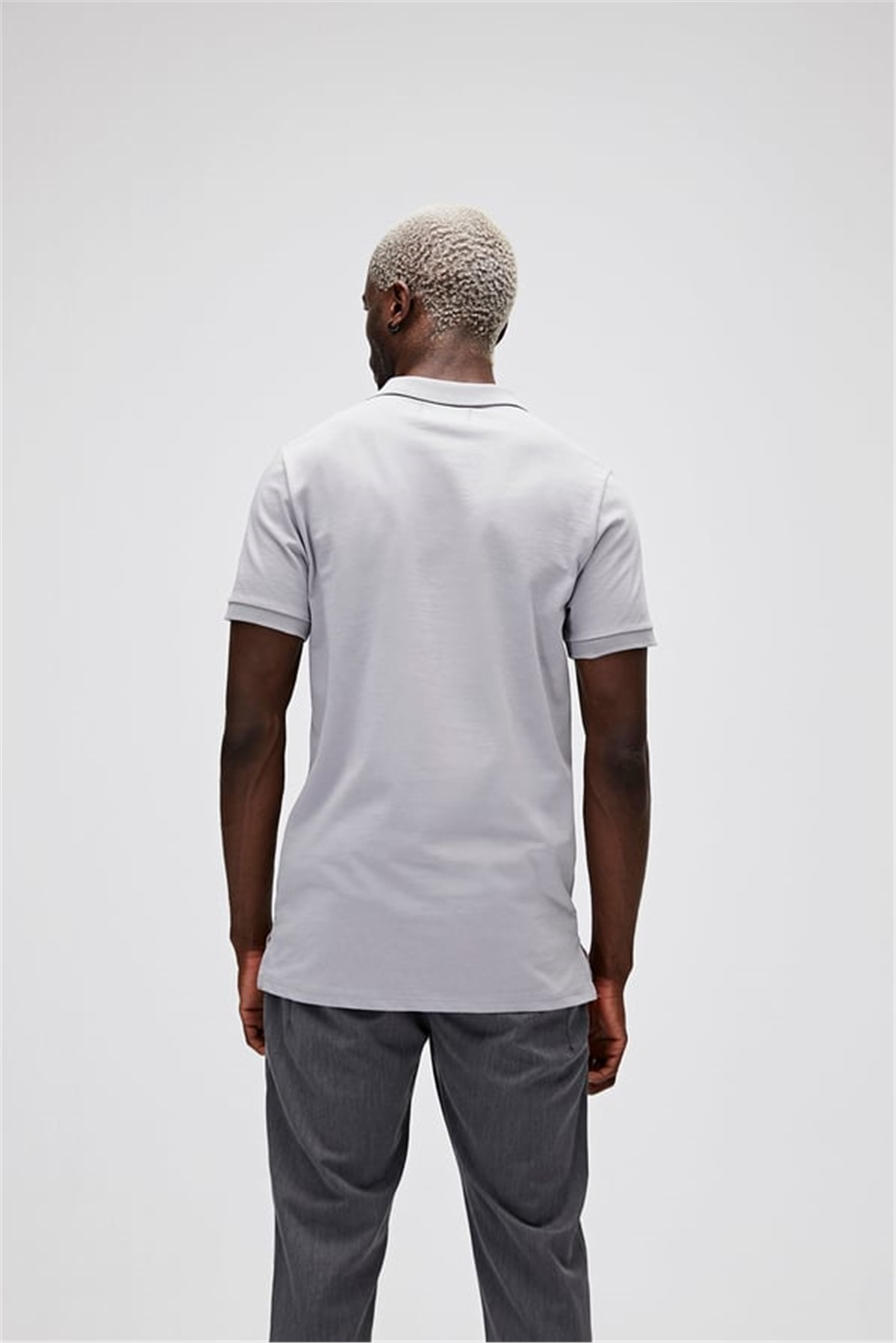 Rixon Beyaz Duman Polo Yaka Erkek Tişört