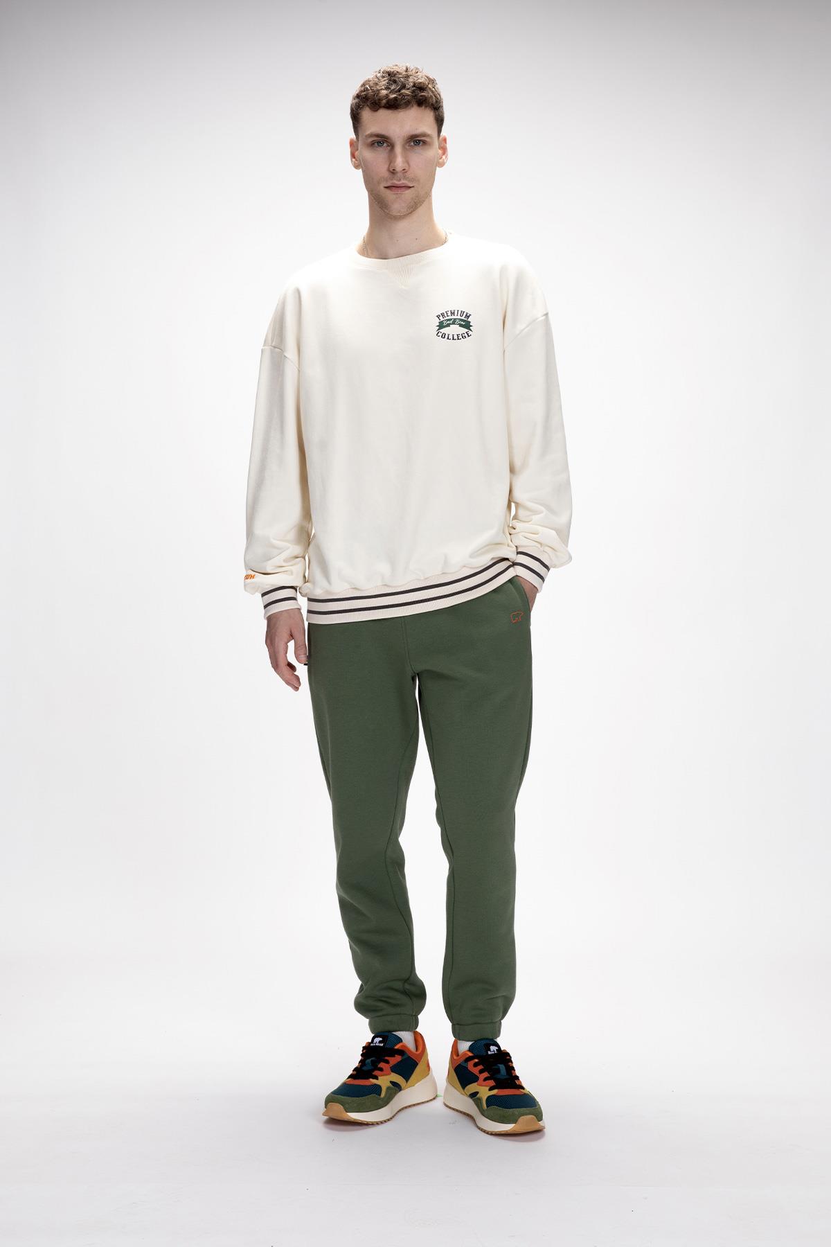 Vecna Marshmallow Oversize Erkek Baskılı Sweatshirt