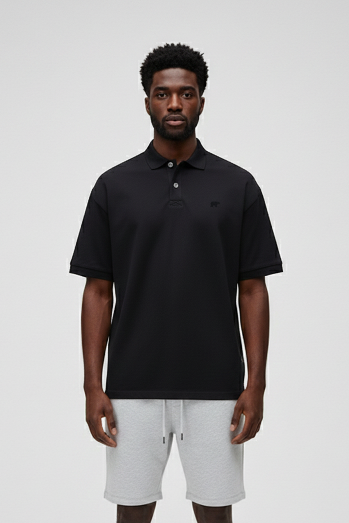 City Walker Siyah Polo Yaka Erkek Tişört