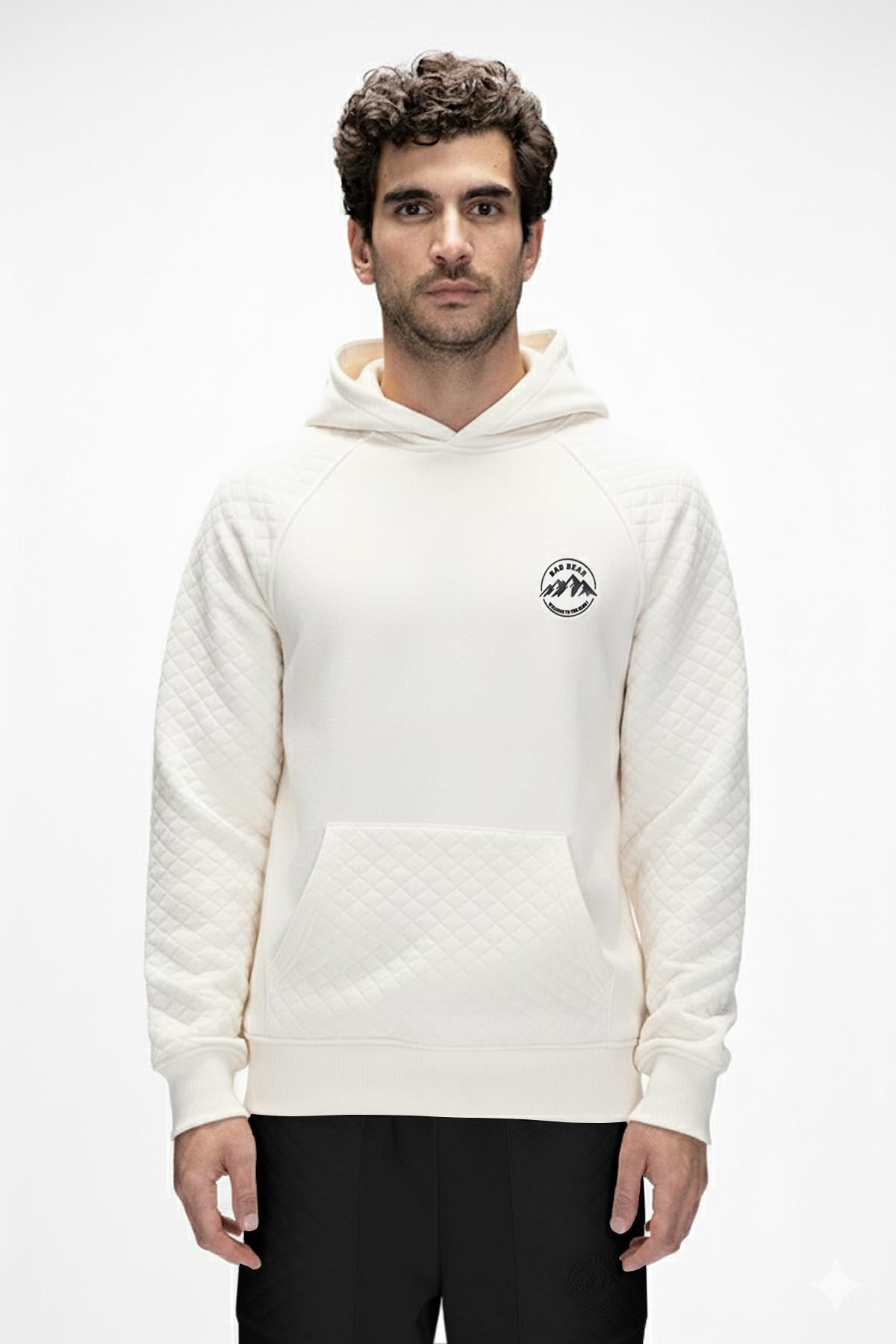 Grass Marshmallow Kapüşonlu Erkek Sweatshirt