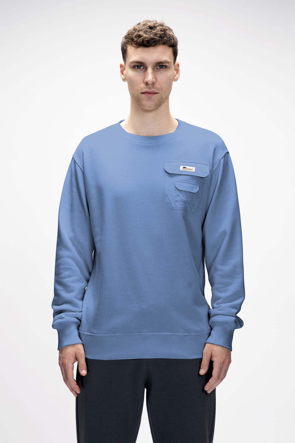 Rise Element Mavi Crewneck Erkek Sweatshirt