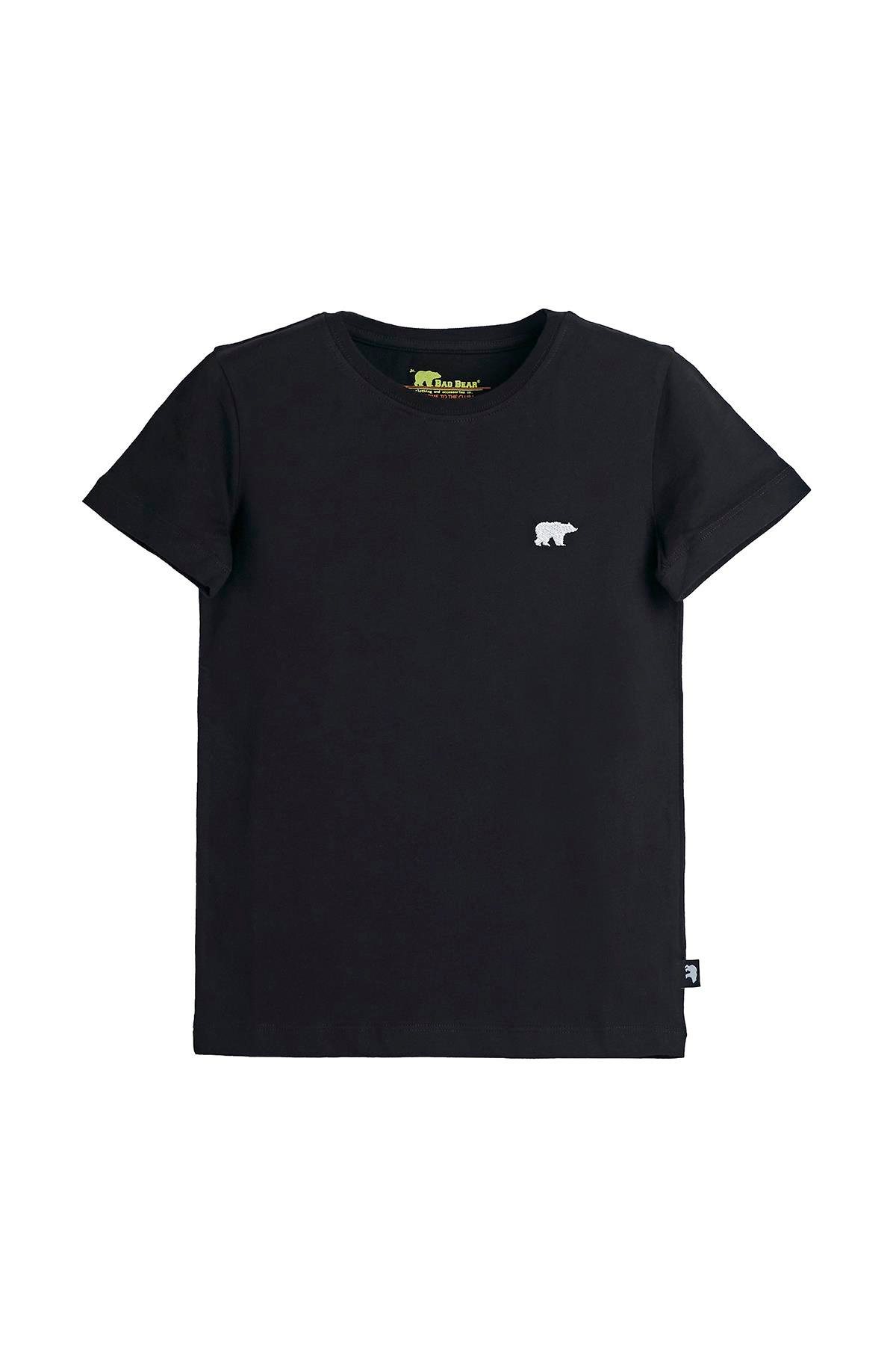 Solid Siyah Basic Çocuk Tişört