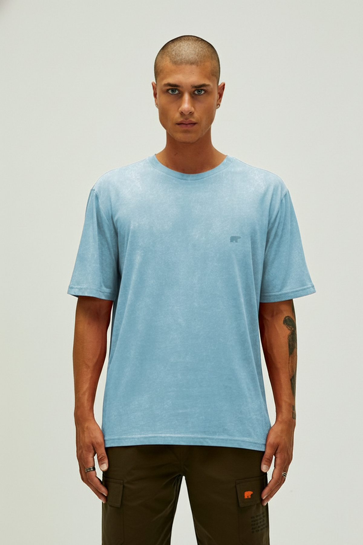 Garment Retro Mavi Basic Erkek Tişört