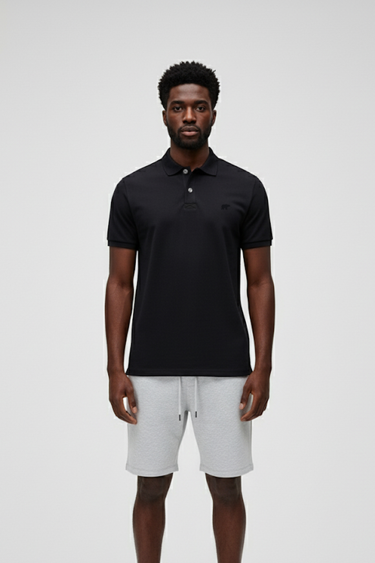 City Walker Siyah Polo Yaka Erkek Tişört