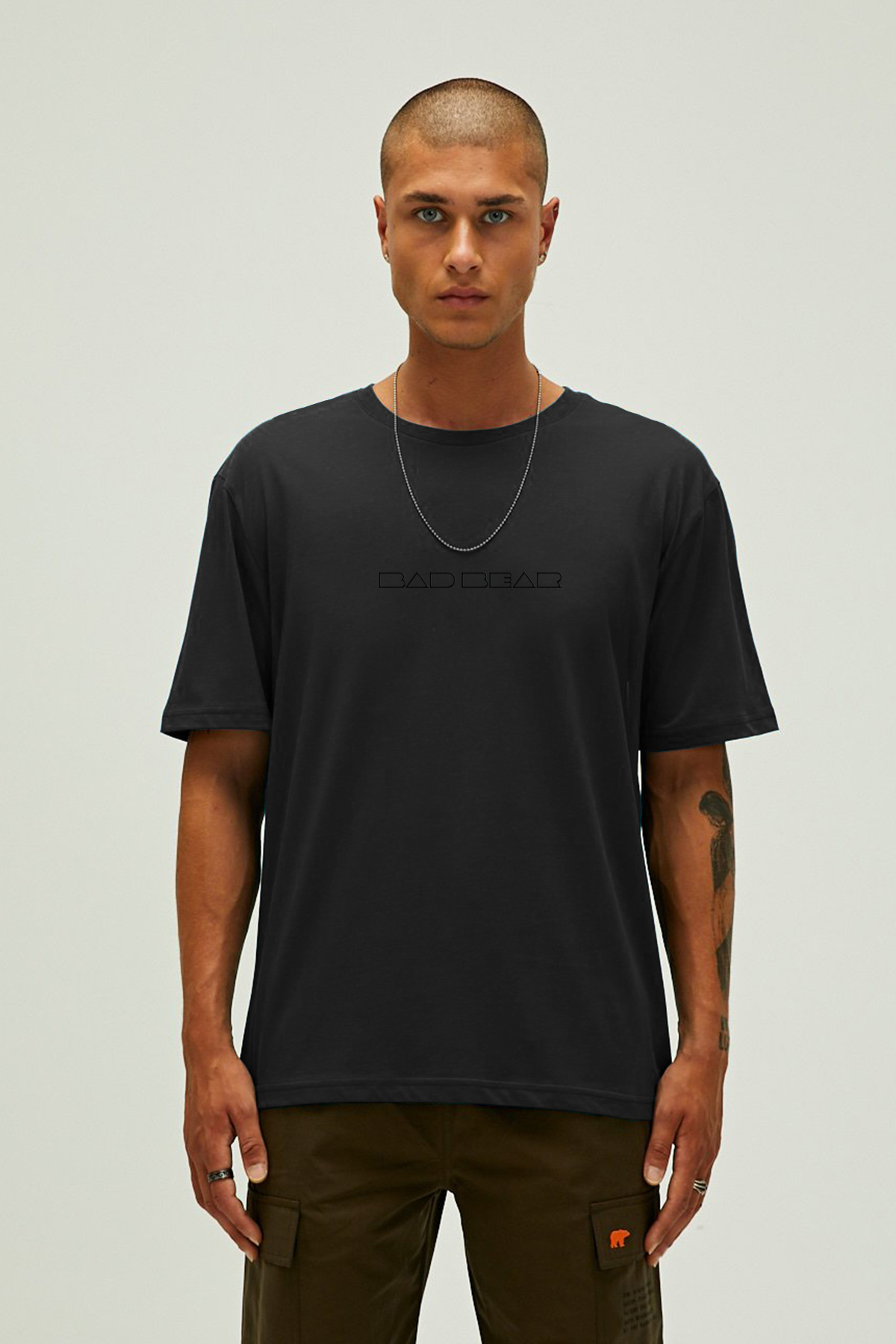 SMALL LINES T-SHIRT PRINTED T-SHIRT SİYAH  MAN T-SHIRT SMALL LINES T-SHIRTSMALL LINES T-SHIRT