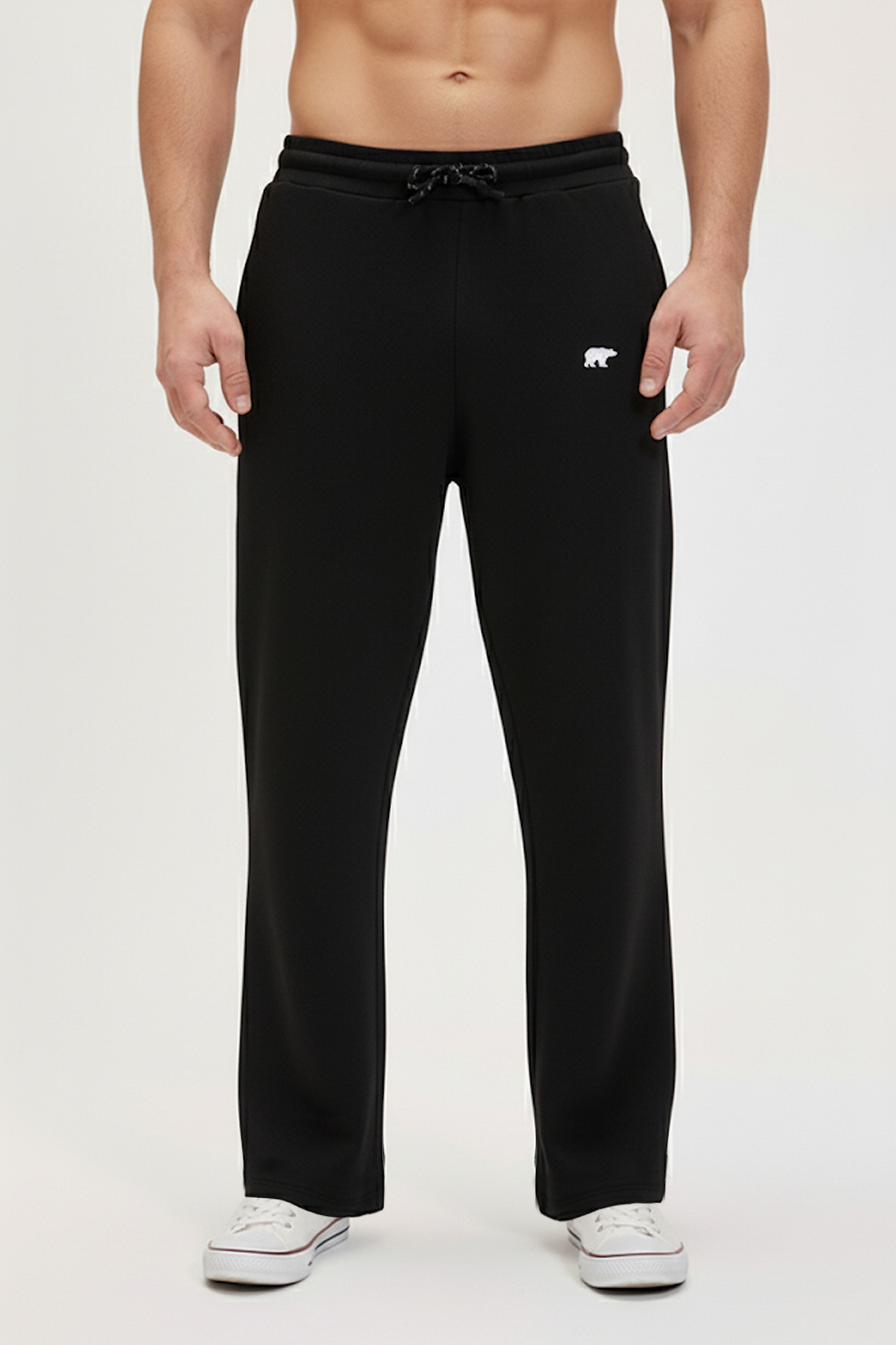 STRAIGHT SWEATPANTS SWEATPANTS SİYAH BELİRTİLMEMİŞ MAN PANTS STRAIGHT SWEATPANTSSTRAIGHT SWEATPANTS