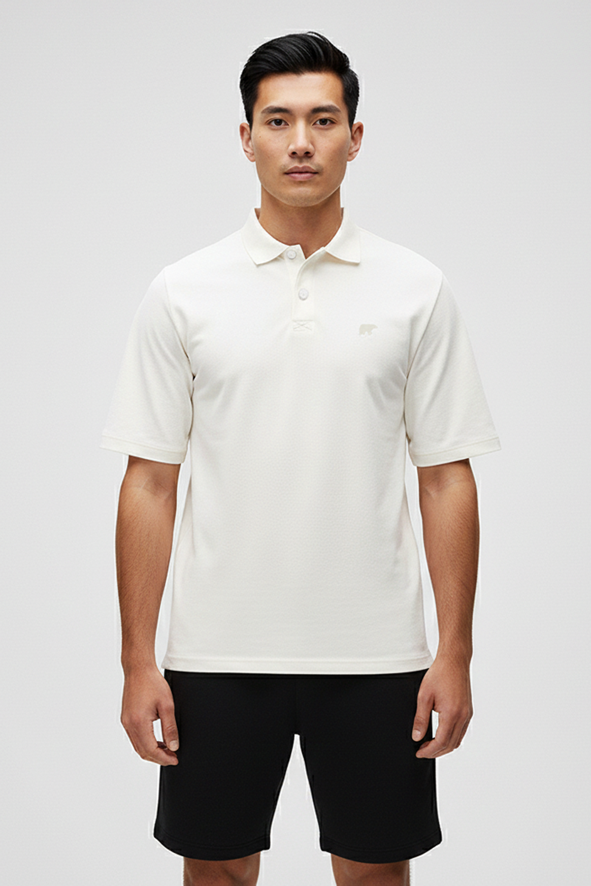 City Walker Beyaz Polo Yaka Erkek Tişört