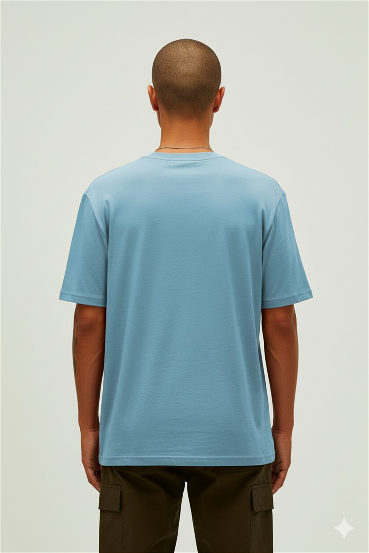 Muscle Retro Mavi Erkek Baskılı Tişört