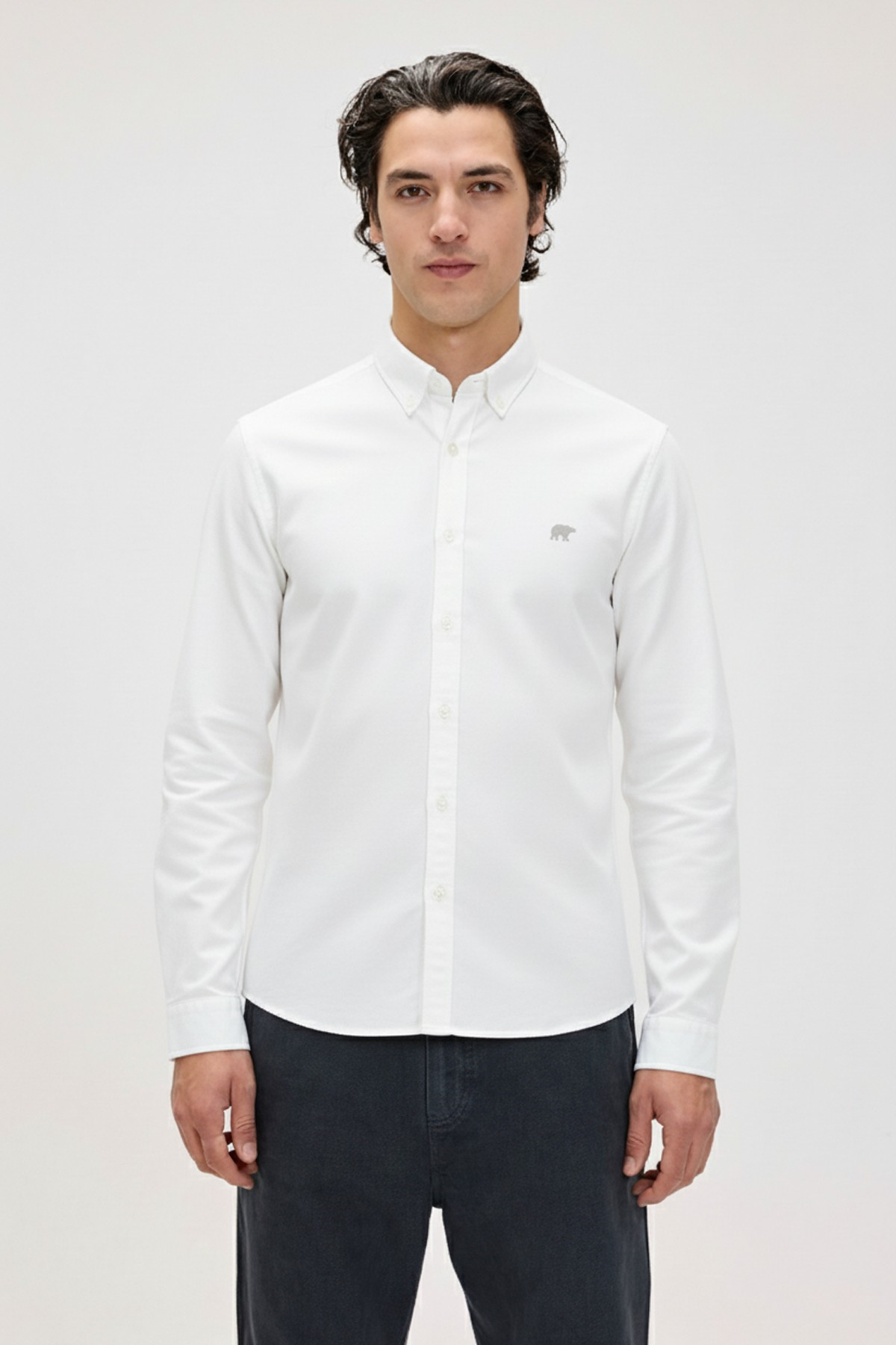 VICTOR BASIC SHIRT BASIC SHIRT BEYAZ DÜĞMELİ MAN SHIRT VICTOR BASIC SHIRTVICTOR BASIC SHIRT