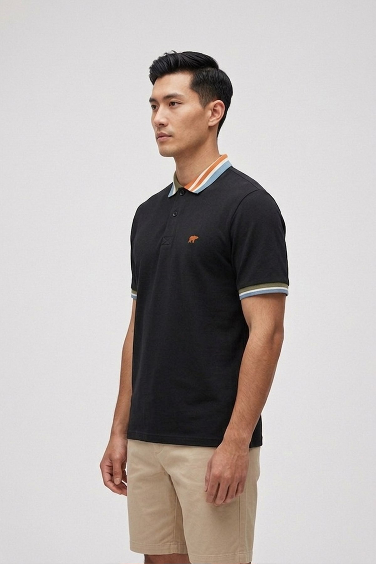 Invısıble Siyah Polo Yaka Erkek Tişört