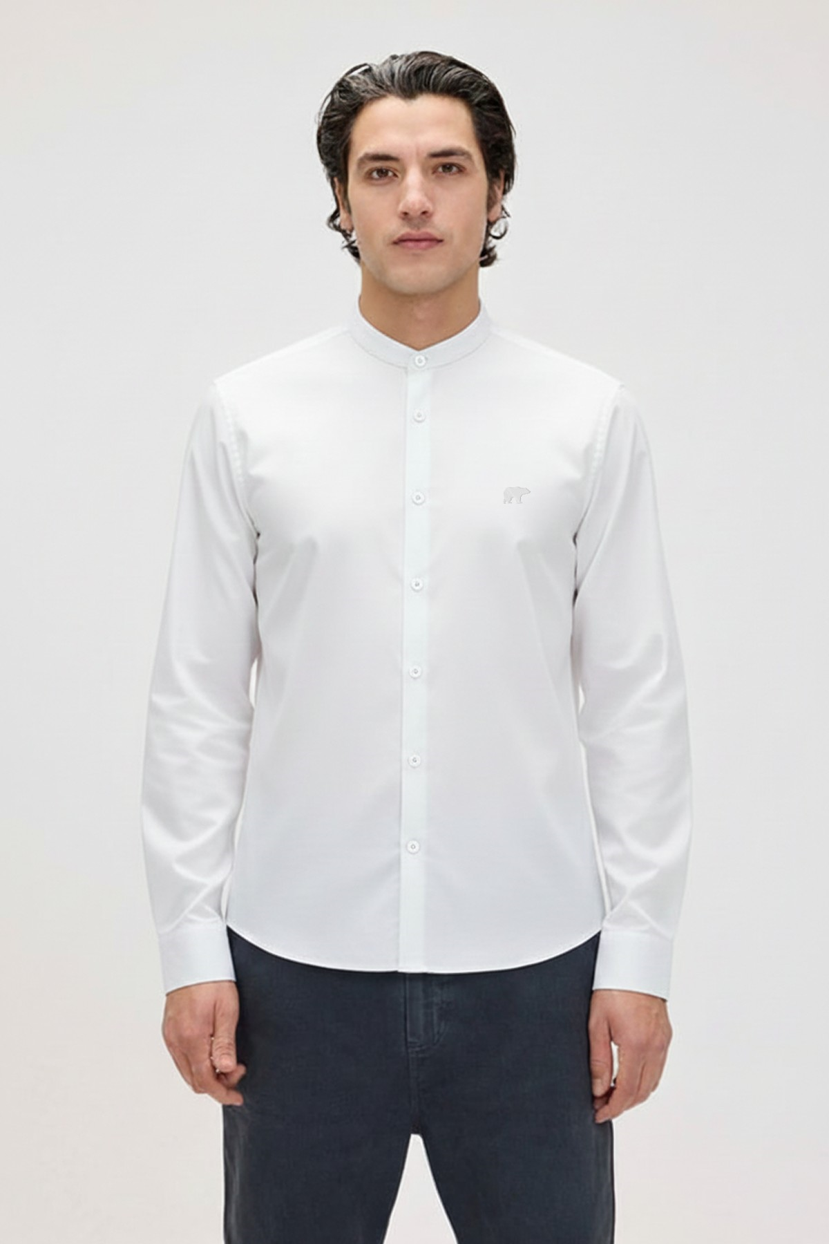CRUDE SHIRT BASIC SHIRT BEYAZ DÜĞMELİ MAN SHIRT CRUDE SHIRTCRUDE SHIRT