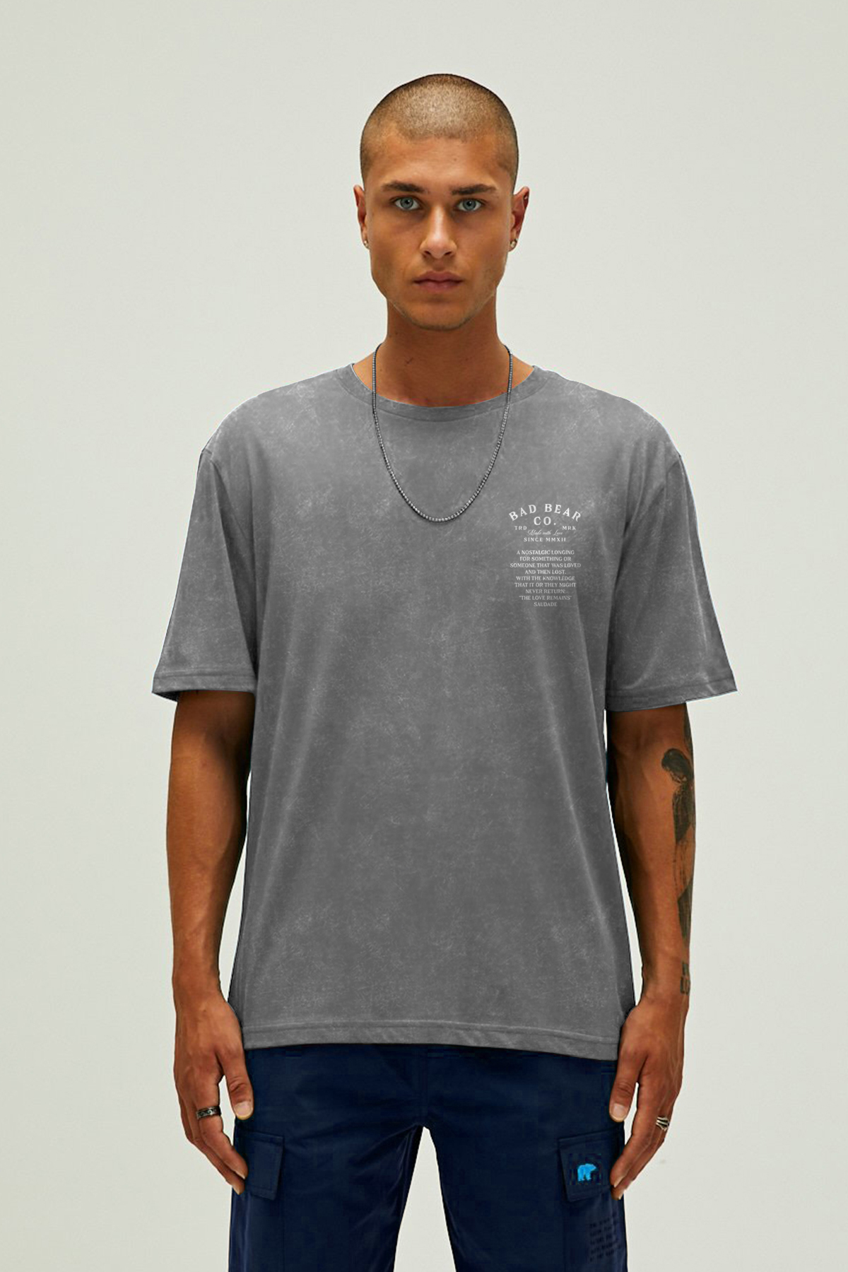 Saudade Asfalt Erkek Baskılı Tişört