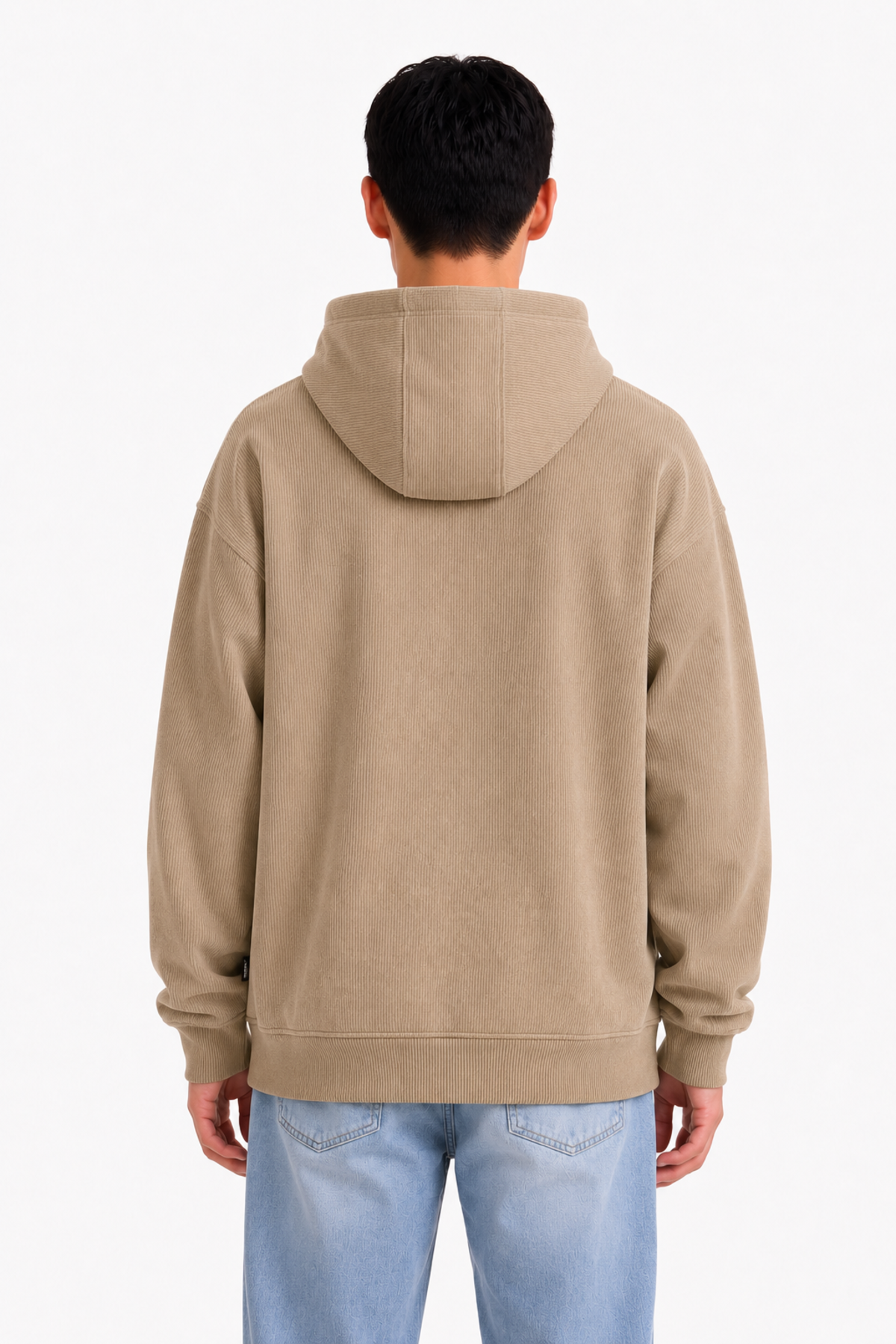 Hammerfall Bej Basic Kapüşonlu Erkek Sweatshirt