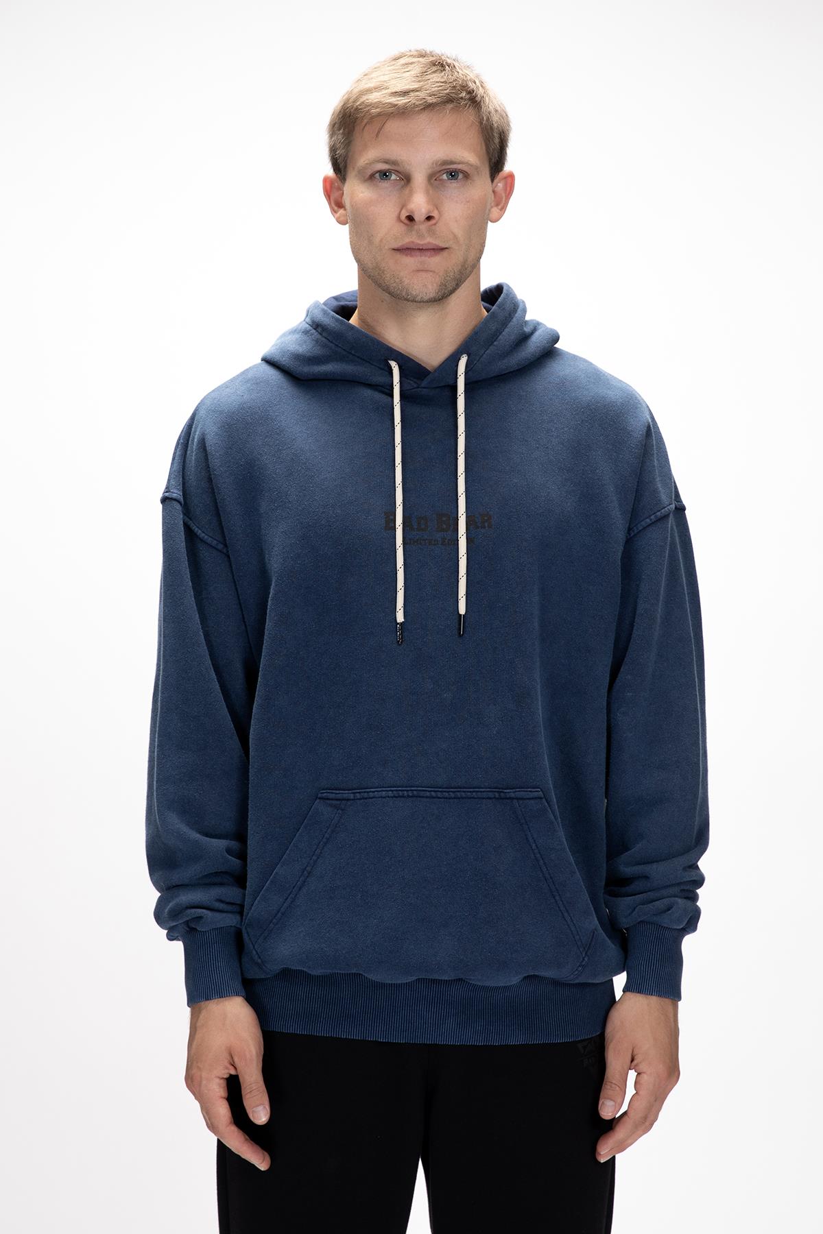 ACID BEAR HOODIE OS HOODIE İNDİGO BELİRTİLMEMİŞ MAN SWEATSHIRT ACID BEAR HOODIE OSACID BEAR HOODIE OS