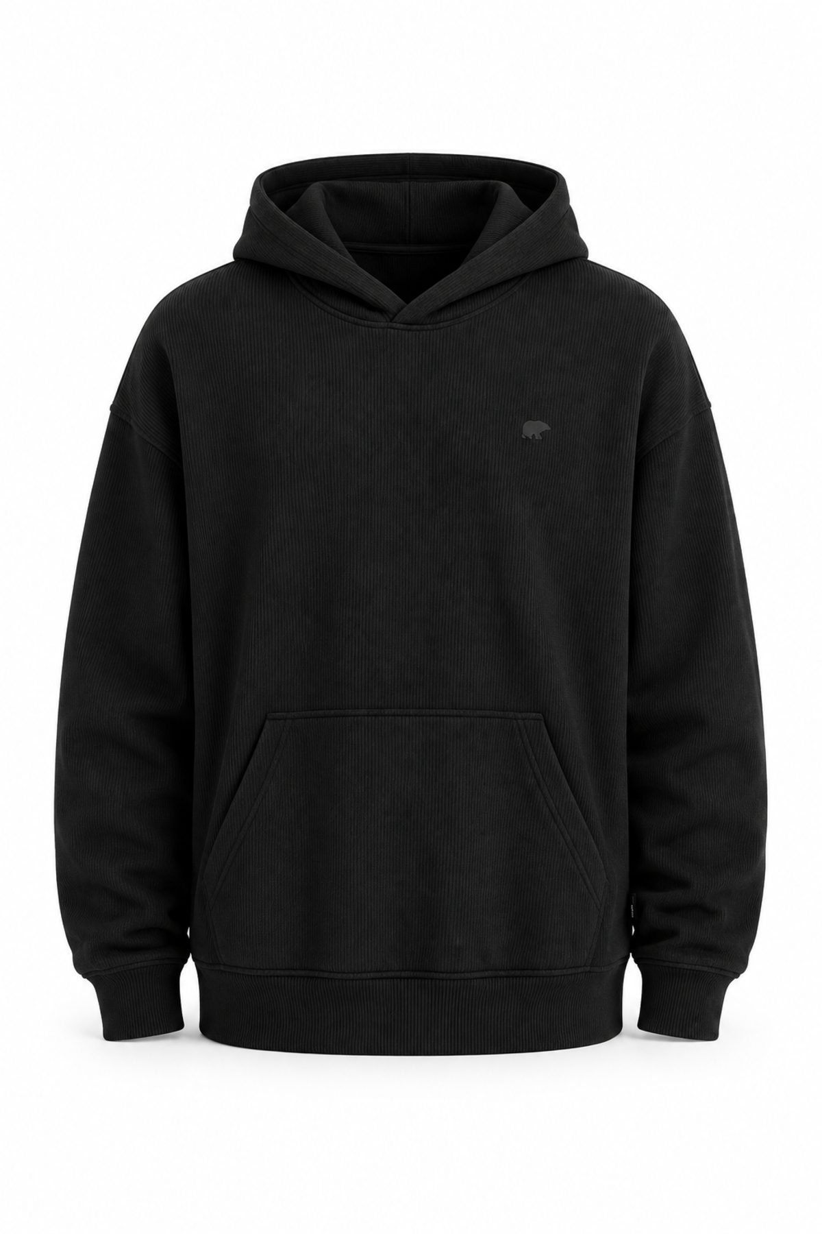Hammerfall Siyah Basic Kapüşonlu Erkek Sweatshirt