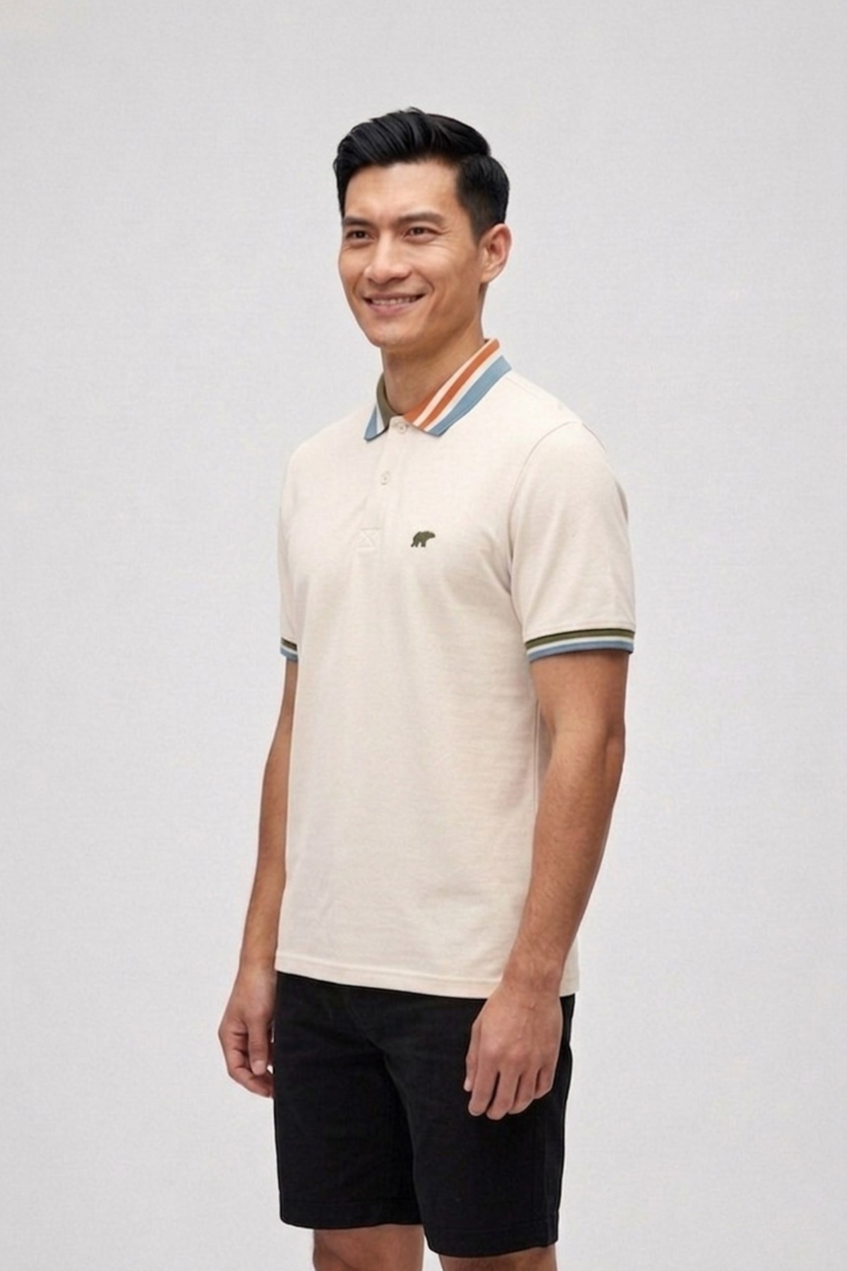 Invısıble Beyaz Polo Yaka Erkek Tişört