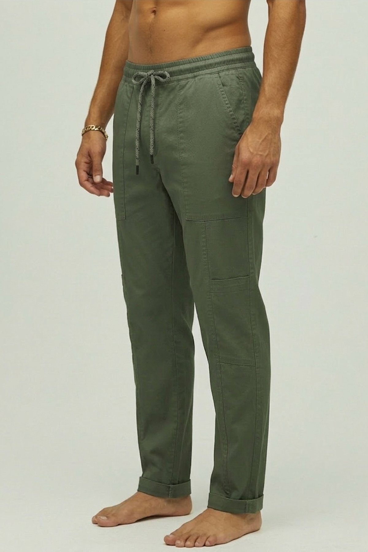 Vouvant Pant Haki Kargo Cepli Erkek Pantolon
