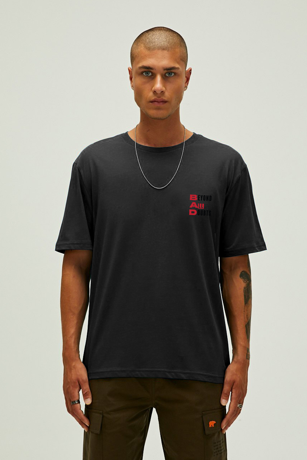 BEYOND T-SHIRT PRINTED T-SHIRT SİYAH  MAN T-SHIRT BEYOND T-SHIRTBEYOND T-SHIRT