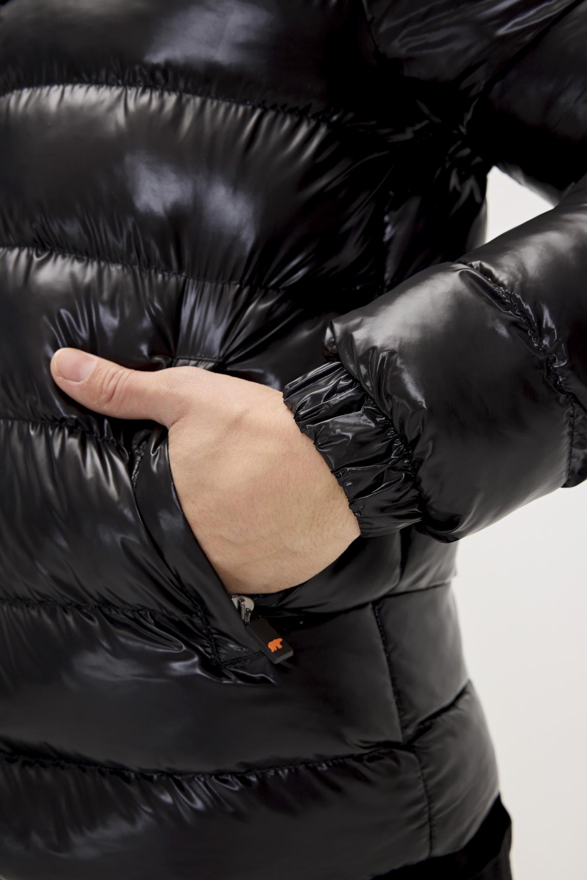 Albert Siyah Erkek Puffer Mont