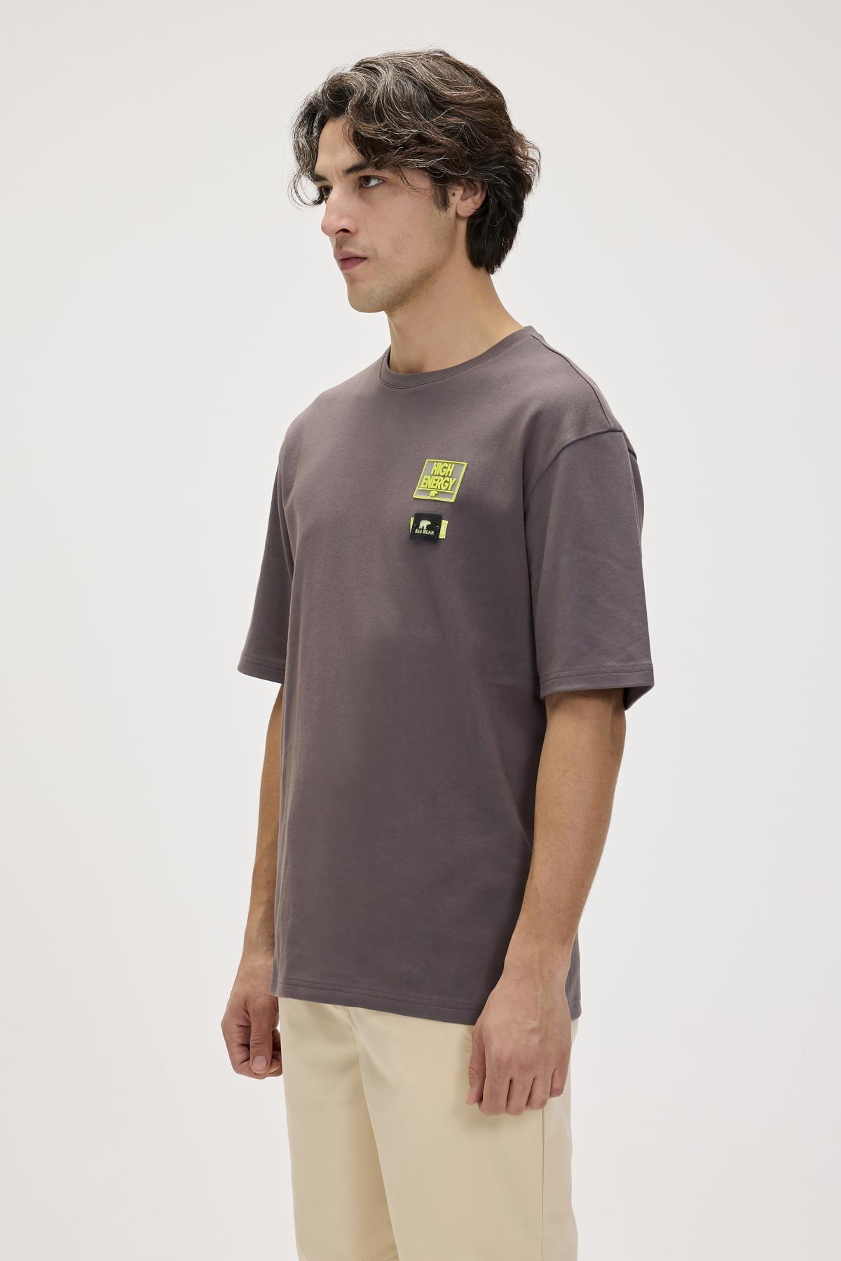 Alfeo Asfalt Erkek Baskılı Tişört