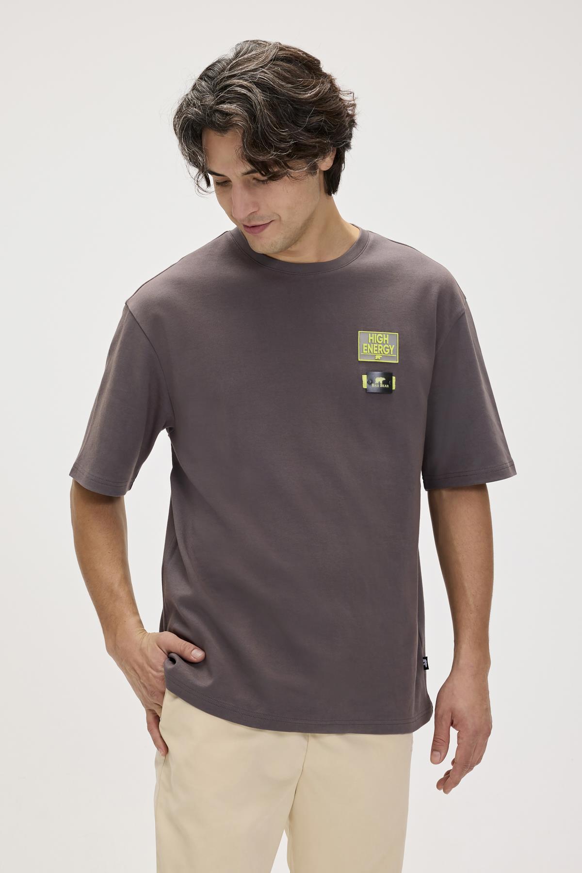 Alfeo Asfalt Erkek Baskılı Tişört