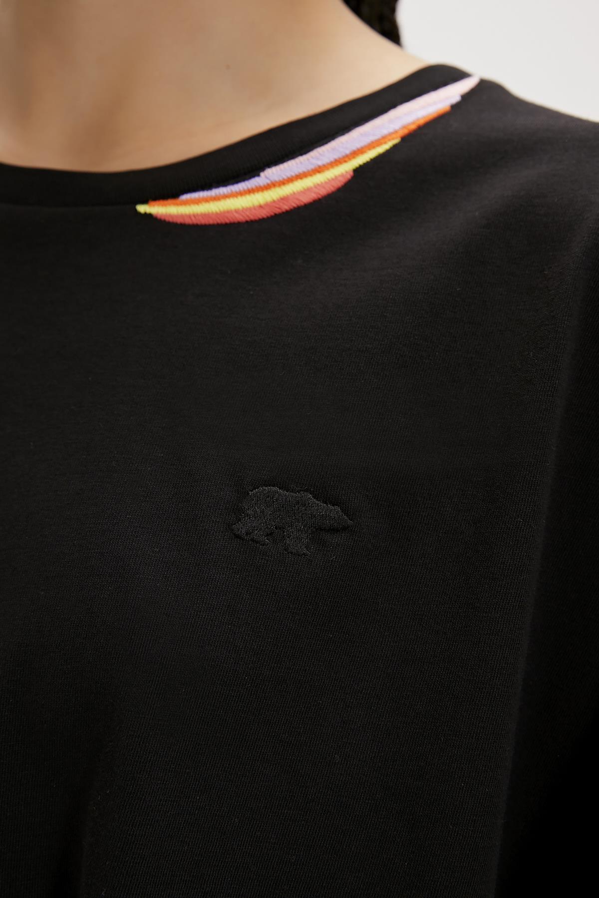 Amanda Siyah Basic Kadın Tişört