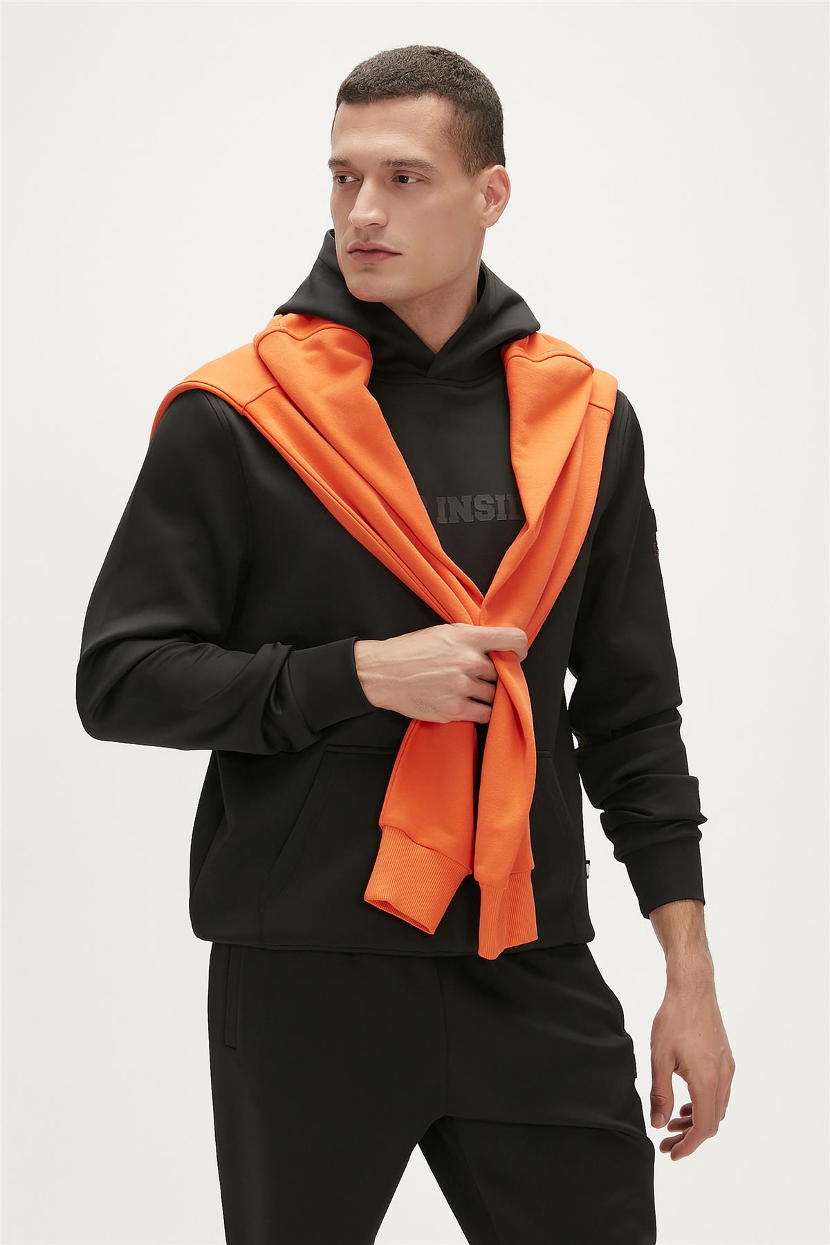 Arthur Hoodie Siyah Kapüşonlu Erkek Sweatshirt