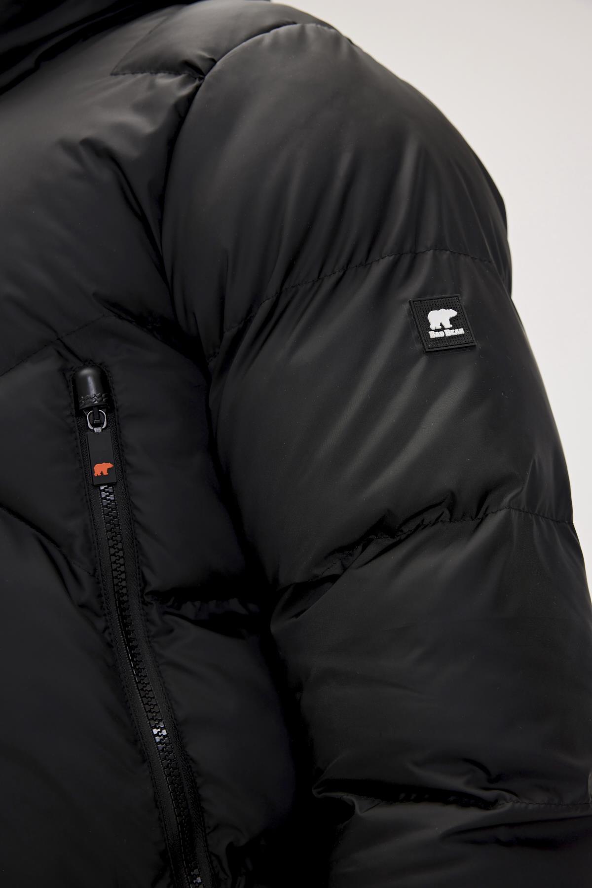 Axel Siyah Erkek Kapüşonlu Mont