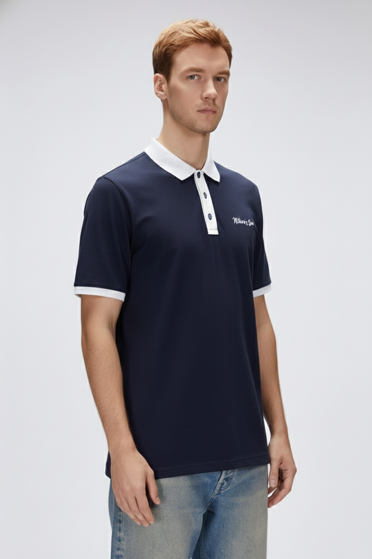 AWAKE POLO NECK T-SHIRT PRINTED POLO LACİVERT  MAN T-SHIRT AWAKE POLO NECK T-SHIRTAWAKE POLO NECK T-SHIRT