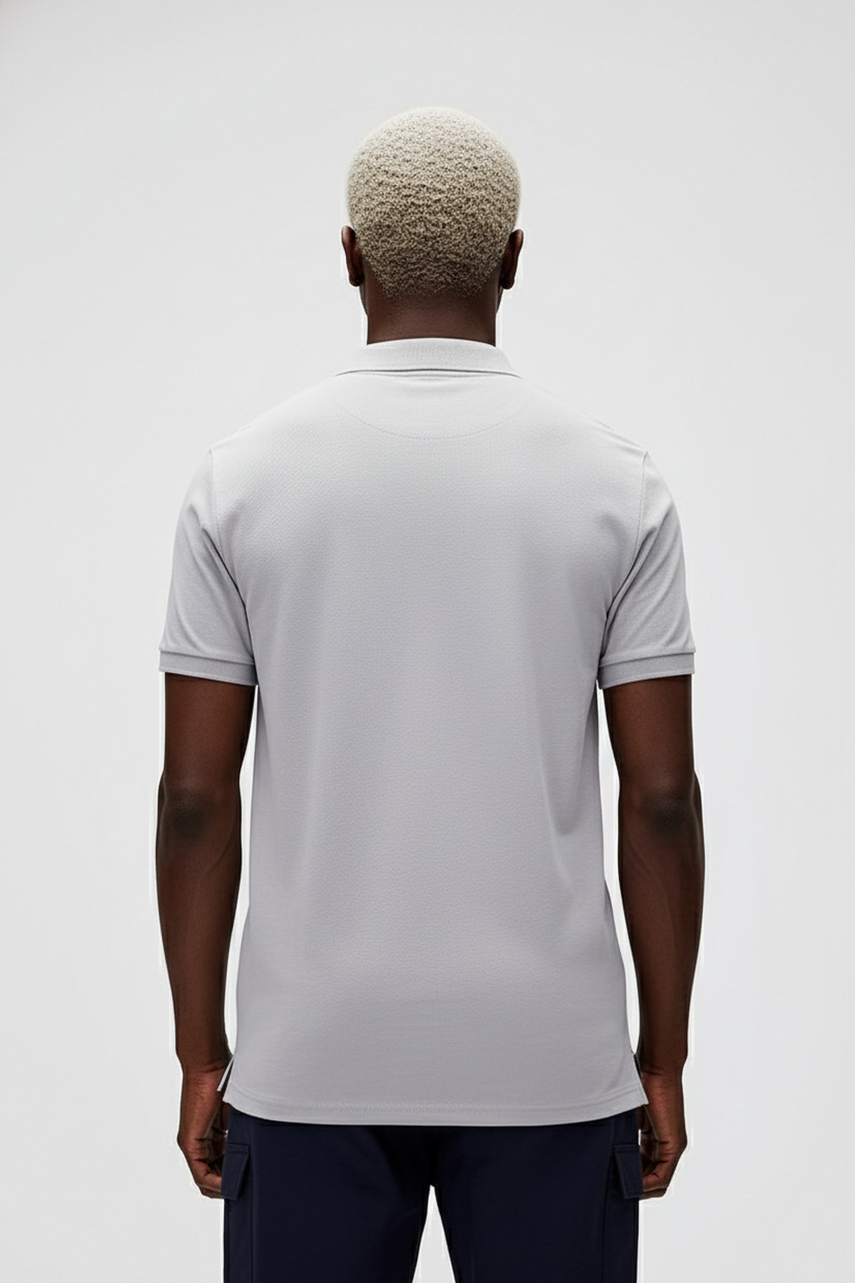 Gabriel Beyaz Duman Polo Yaka Erkek Tişört