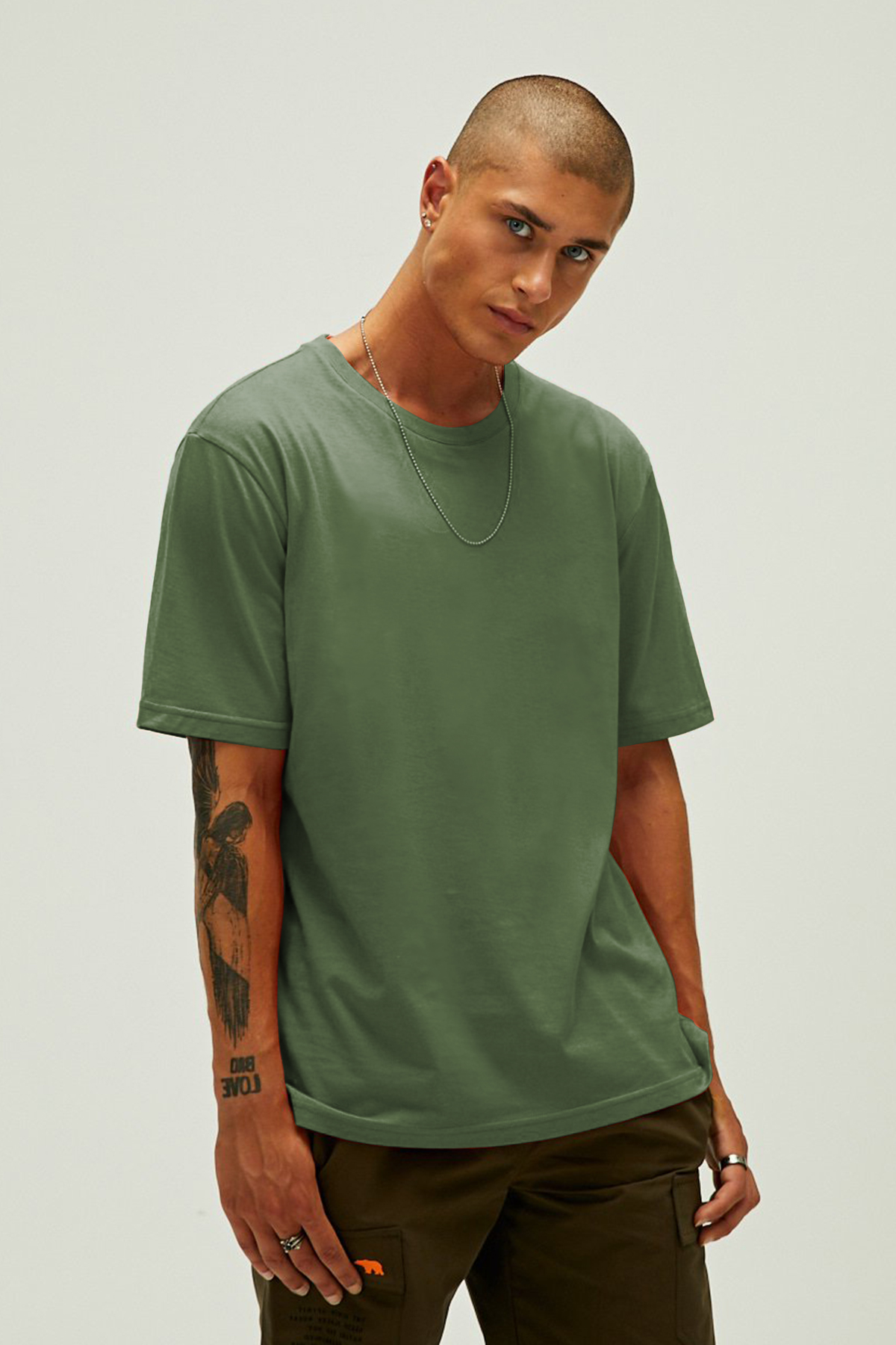 ROUTINE BASIC T-SHIRT BASIC T-SHIRT HAKİ  MAN T-SHIRT ROUTINE BASIC T-SHIRTROUTINE BASIC T-SHIRT