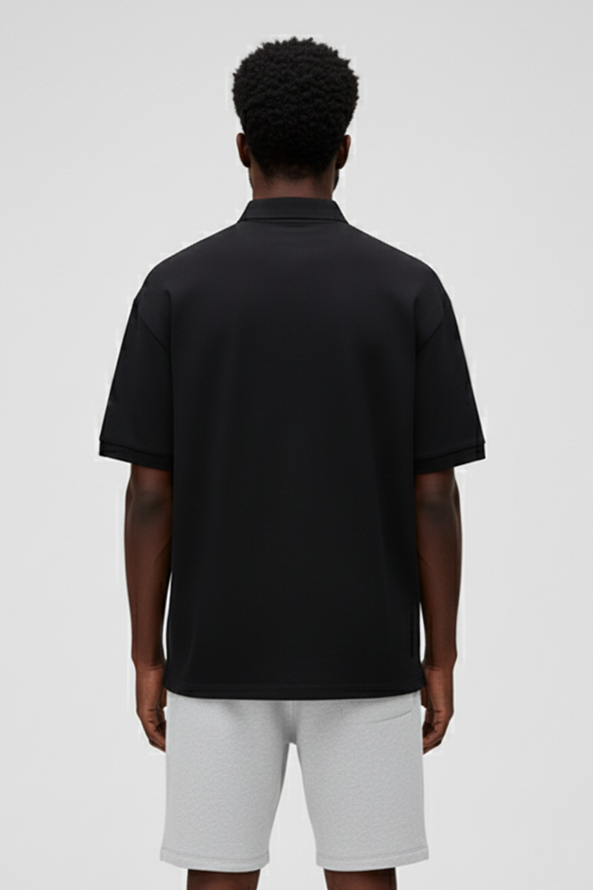 City Walker Siyah Polo Yaka Erkek Tişört