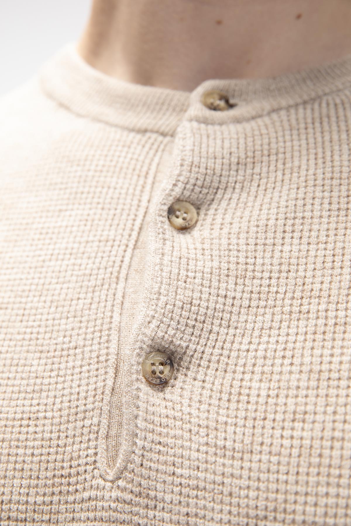 Moreno Bej Bisiklet Yaka Erkek Triko Kazak