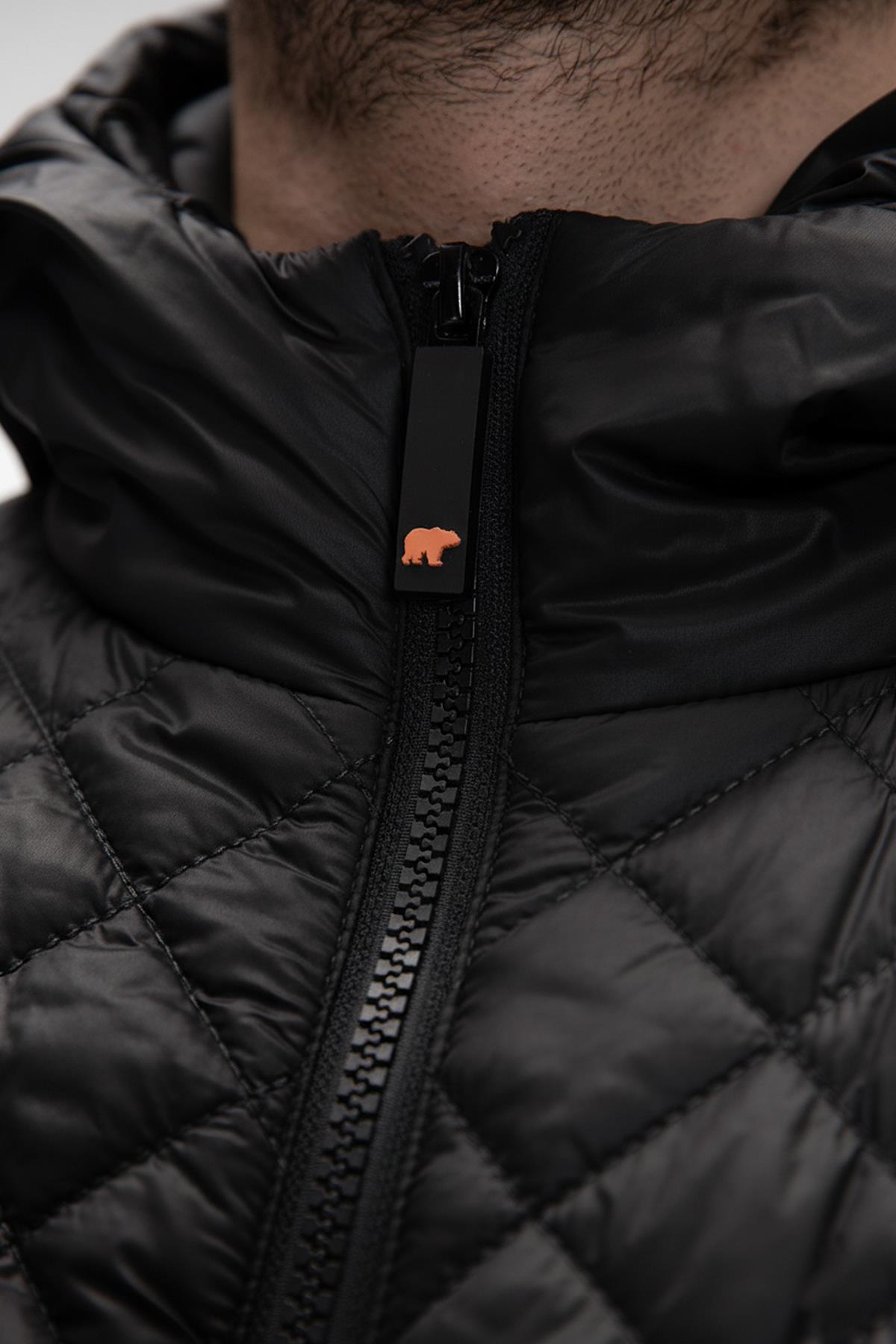 Shang Si̇Yah Puffer Kapüşonlu Erkek Mont