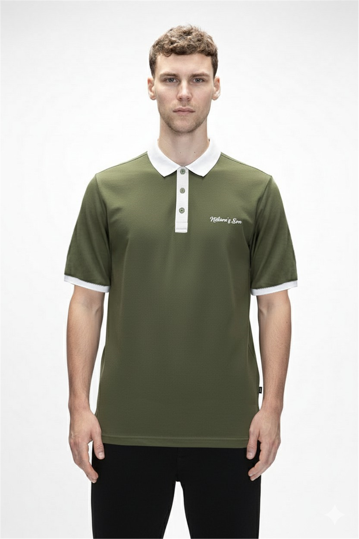 AWAKE POLO NECK T-SHIRT PRINTED POLO SOLUK YEŞİL  MAN T-SHIRT AWAKE POLO NECK T-SHIRTAWAKE POLO NECK T-SHIRT