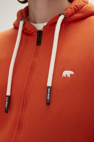 Even Full-Zip Hoodie Turuncu Fermuarlı Kapüşonlu Erkek Sweatshirt