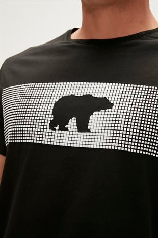 Fancy T-Shirt Siyah 3D Baskılı Erkek Tişört