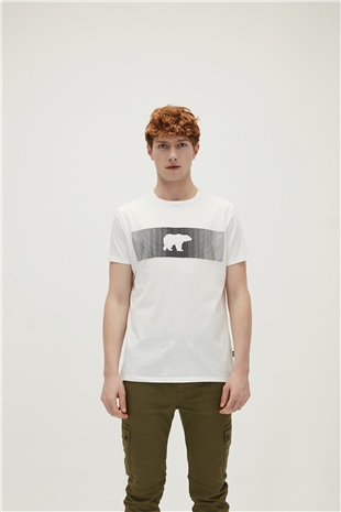 Fancy T-Shirt Off-White Beyaz 3D Baskılı Erkek Tişört