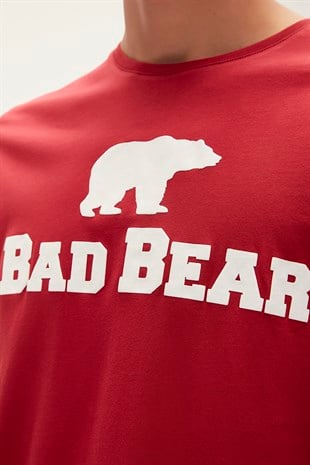 Bear Tee T-Shirt Lava Kırmızı Logo Baskılı Erkek Tişört 