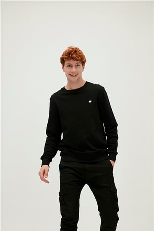Presage Crewneck Siyah Erkek Sweatshirt