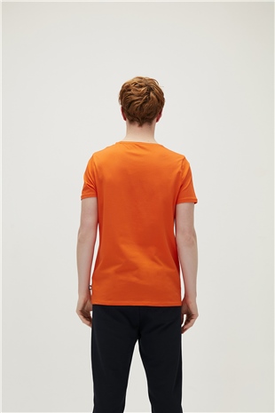 Bear Tee T-Shirt Turuncu Baskılı Erkek Tişört