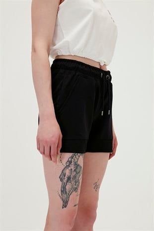 Sierra SweatShorts Siyah Kadın Şort