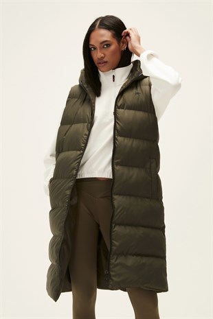Wayfarer Vest Haki Yeşil Kadın Puffer Yelek
