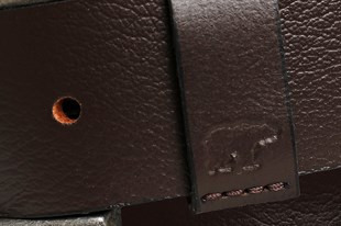 Point Leather Belt Brown