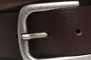 Point Leather Belt Brown