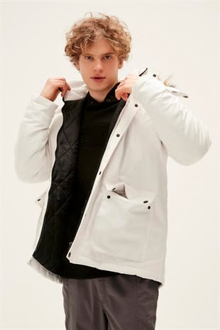 Rock Rabbit Off-White Mens Coat