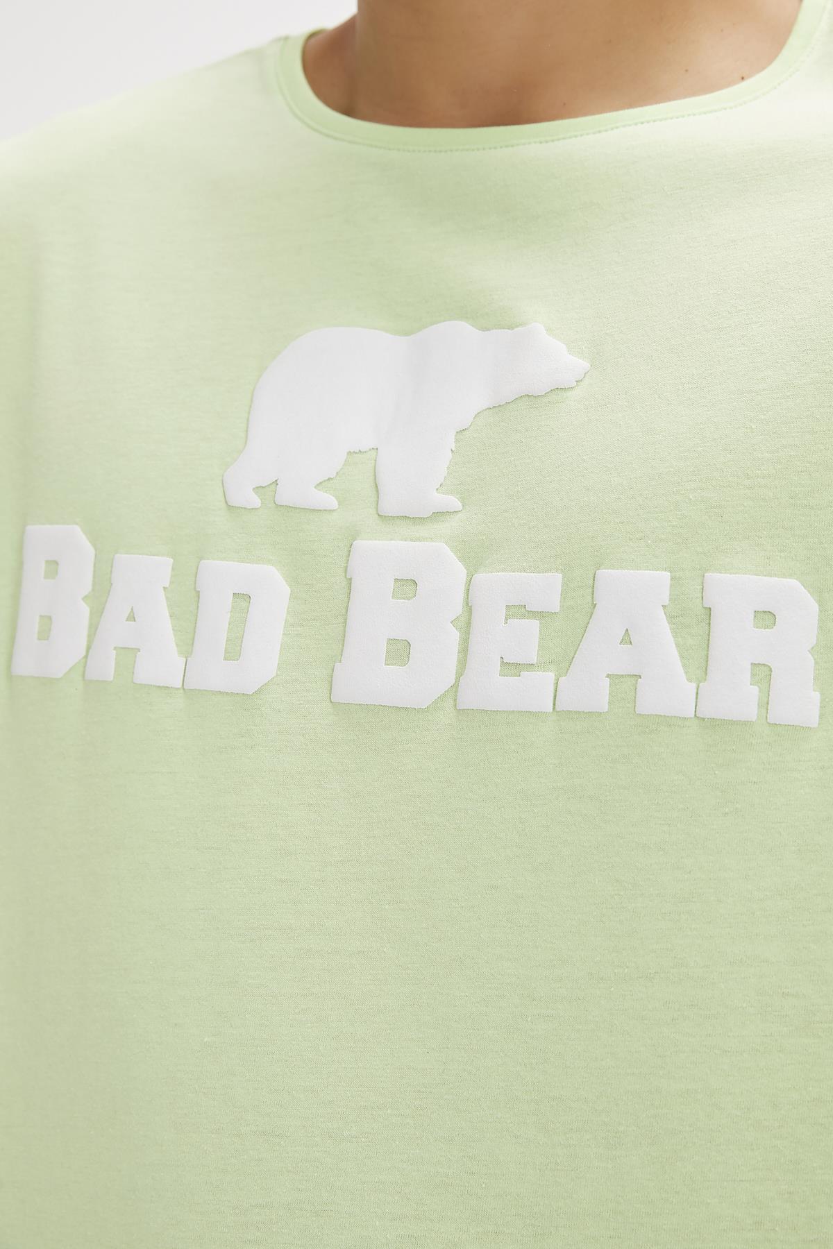 Bad Bear Tee Yeşil Logo Baskılı Erkek Tişört