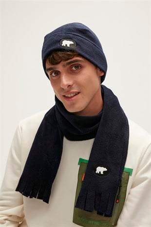 Badman Lacivert Polar Atkı