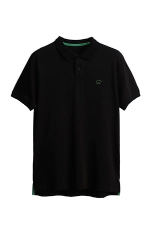Pure Siyah Polo Yaka Erkek T-Shirt