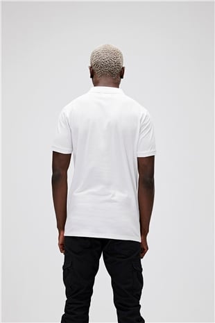 Stark Off-White Beyaz Polo Yaka Erkek T-Shirt